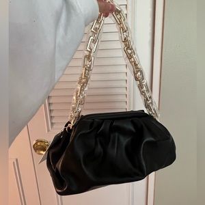 NEW Vici Black Bag w/ Gold Chain Handle (comes w/ long black strap)